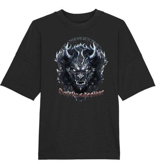 Deviliusdrawer Dark Wolf Mask - Organic Oversize Shirt