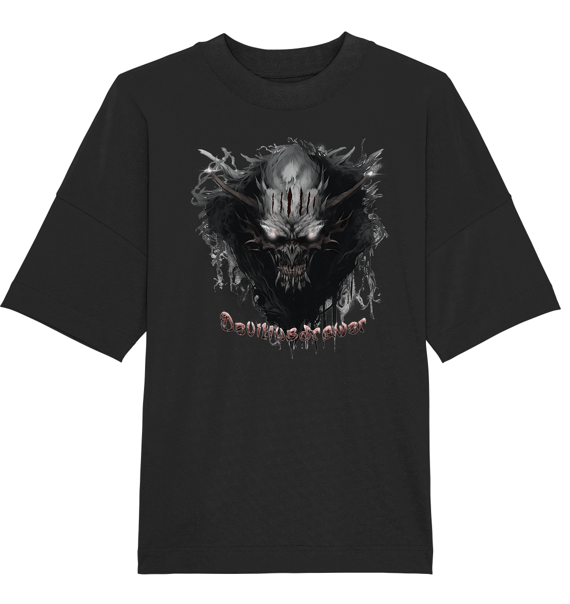 Deviliusdrawer Dark Smoke Demon - Organic Oversize Shirt