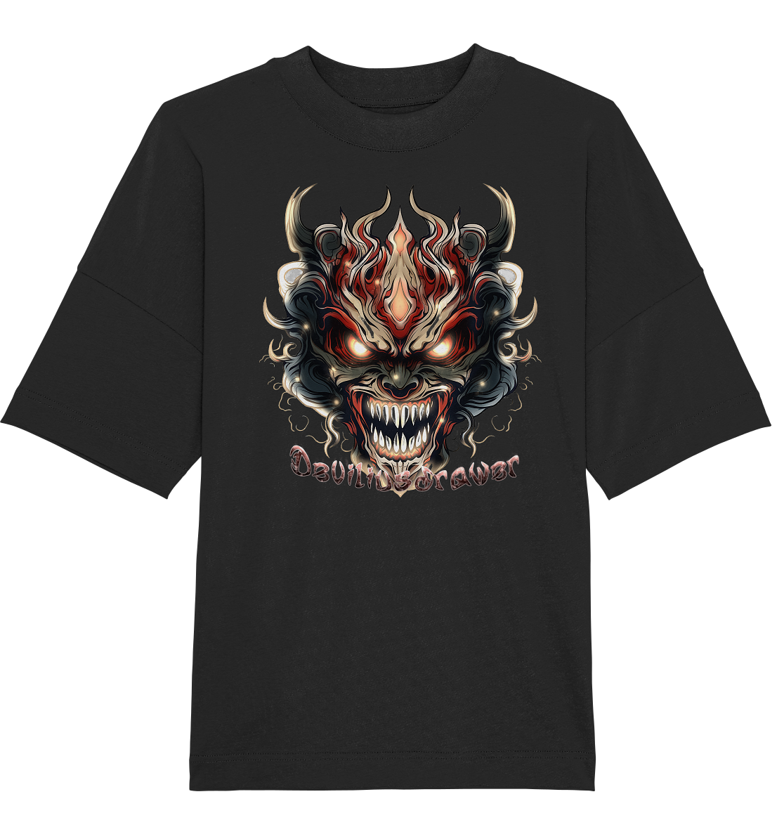 Deviliusdrawer Evil Vamp Mask - Organic Oversize Shirt