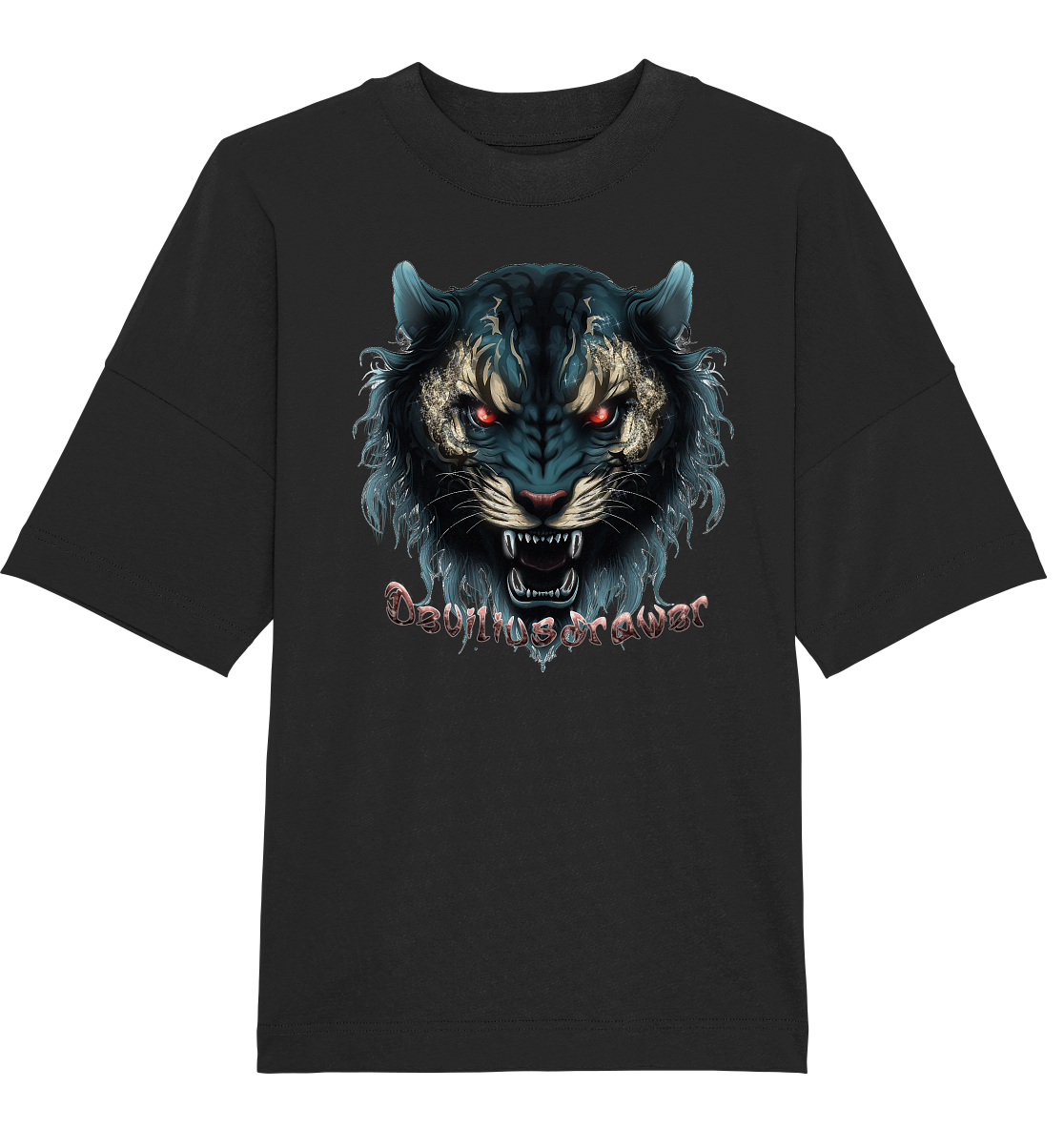 Deviliusdrawer Tigercat - Organic Oversize Shirt