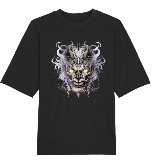 Deviliusdrawer Demon Mask Violet - Organic Oversize Shirt
