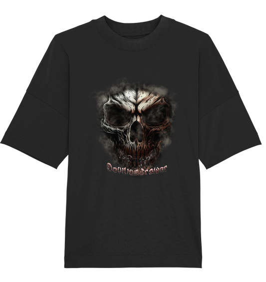 Deviliusdrawer Fire Skeleton - Organic Oversize Shirt