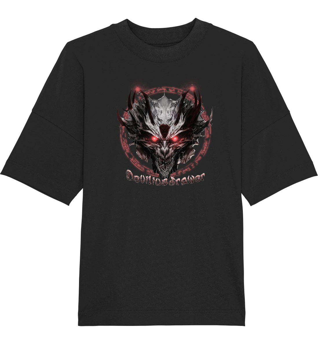 Deviliusdrawer Magic Glow Devil - Organic Oversize Shirt