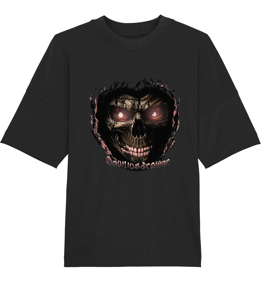 Deviliusdrawer Glow Skeleton - Organic Oversize Shirt