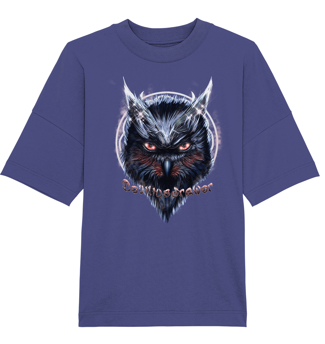 Deviliusdrawer Fire Owl - Organic Oversize Shirt