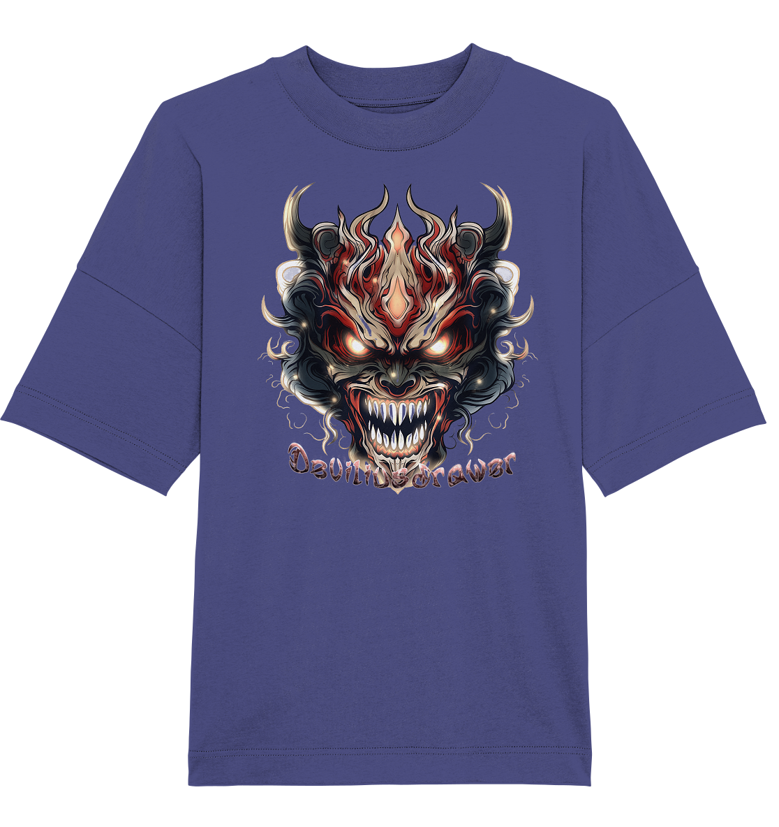 Deviliusdrawer Evil Vamp Mask - Organic Oversize Shirt