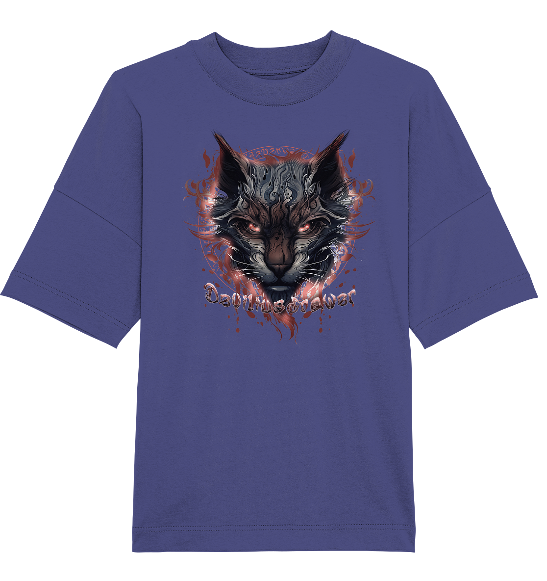 Deviliusdrawer Devil Cat - Organic Oversize Shirt