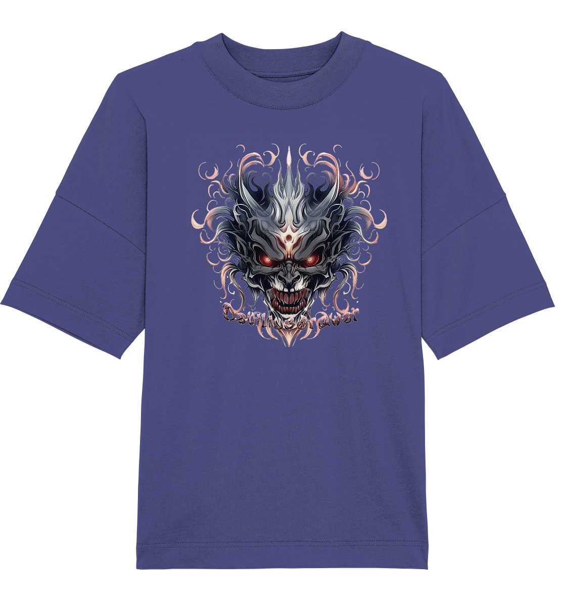 Deviliusdrawer Demon Mask - Organic Oversize Shirt
