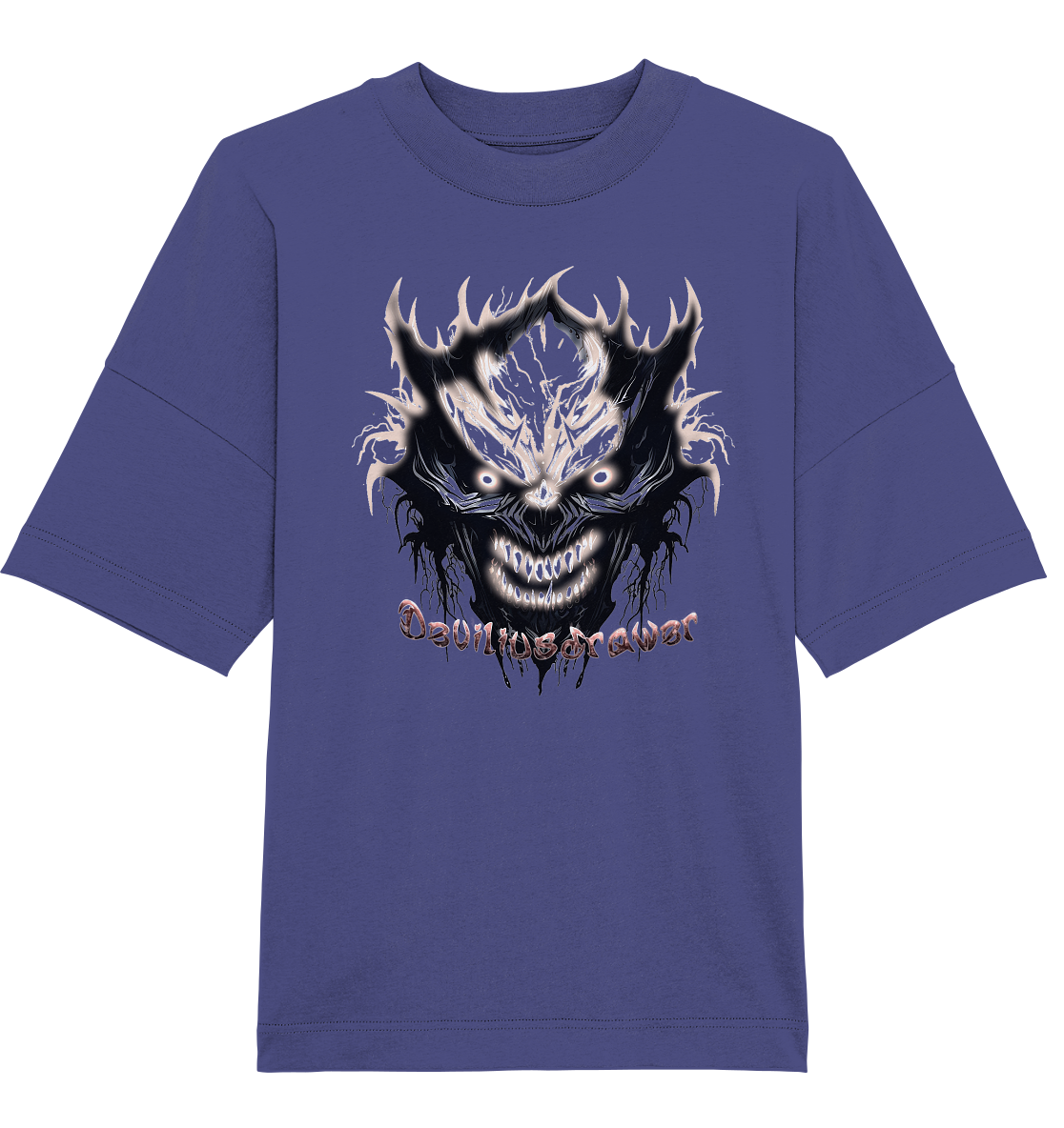 Deviliusdrawer Crazy Glow Devil - Organic Oversize Shirt