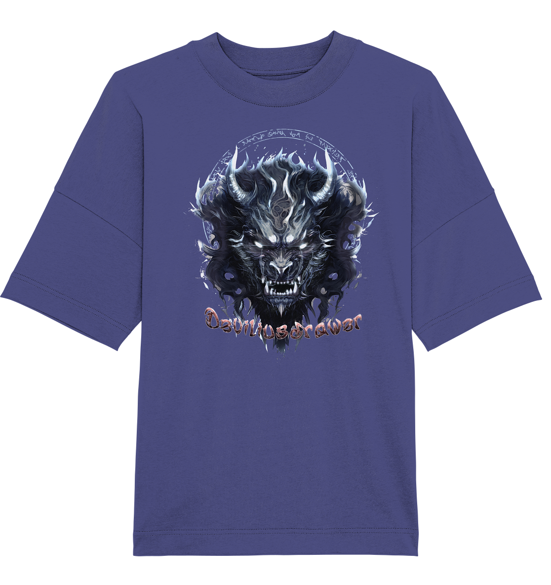 Deviliusdrawer Dark Wolf Mask - Organic Oversize Shirt