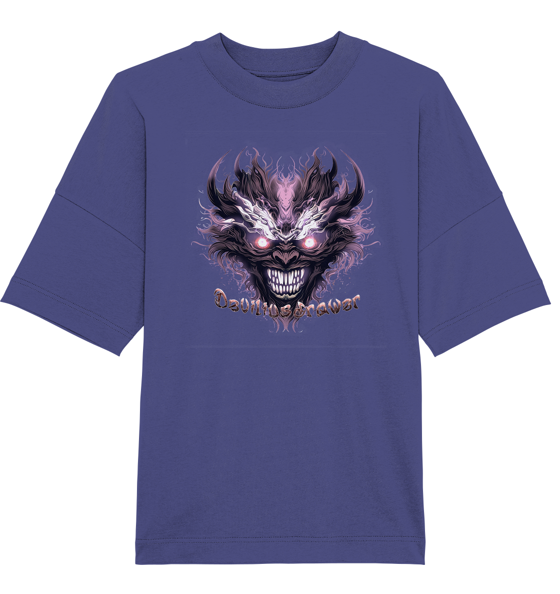 Deviliusdrawer Crazy Mask - Organic Oversize Shirt