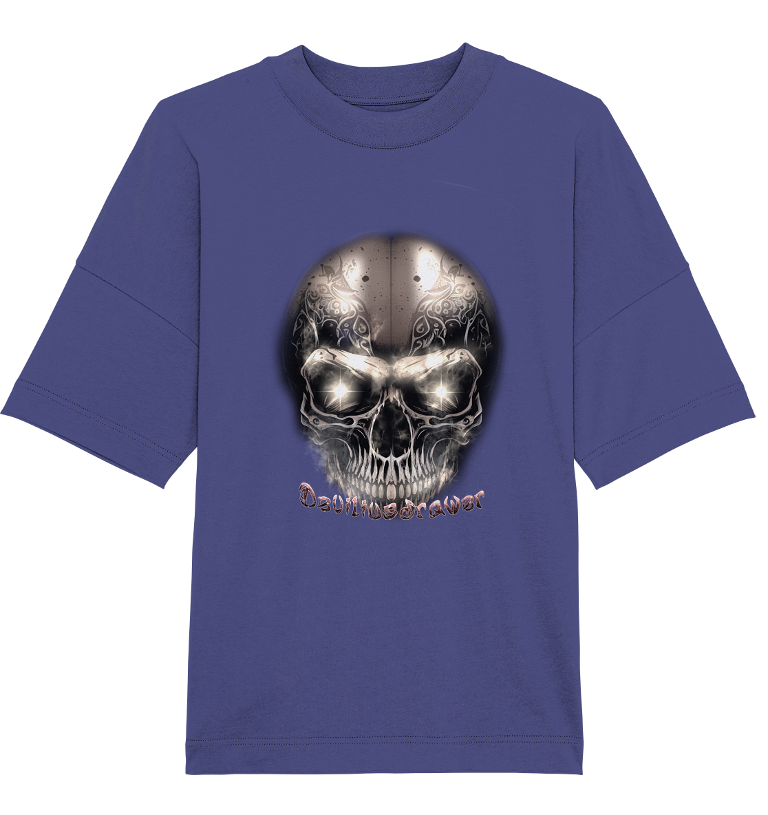 Deviliusdrawer Fire Skeleton Iron - Organic Oversize Shirt