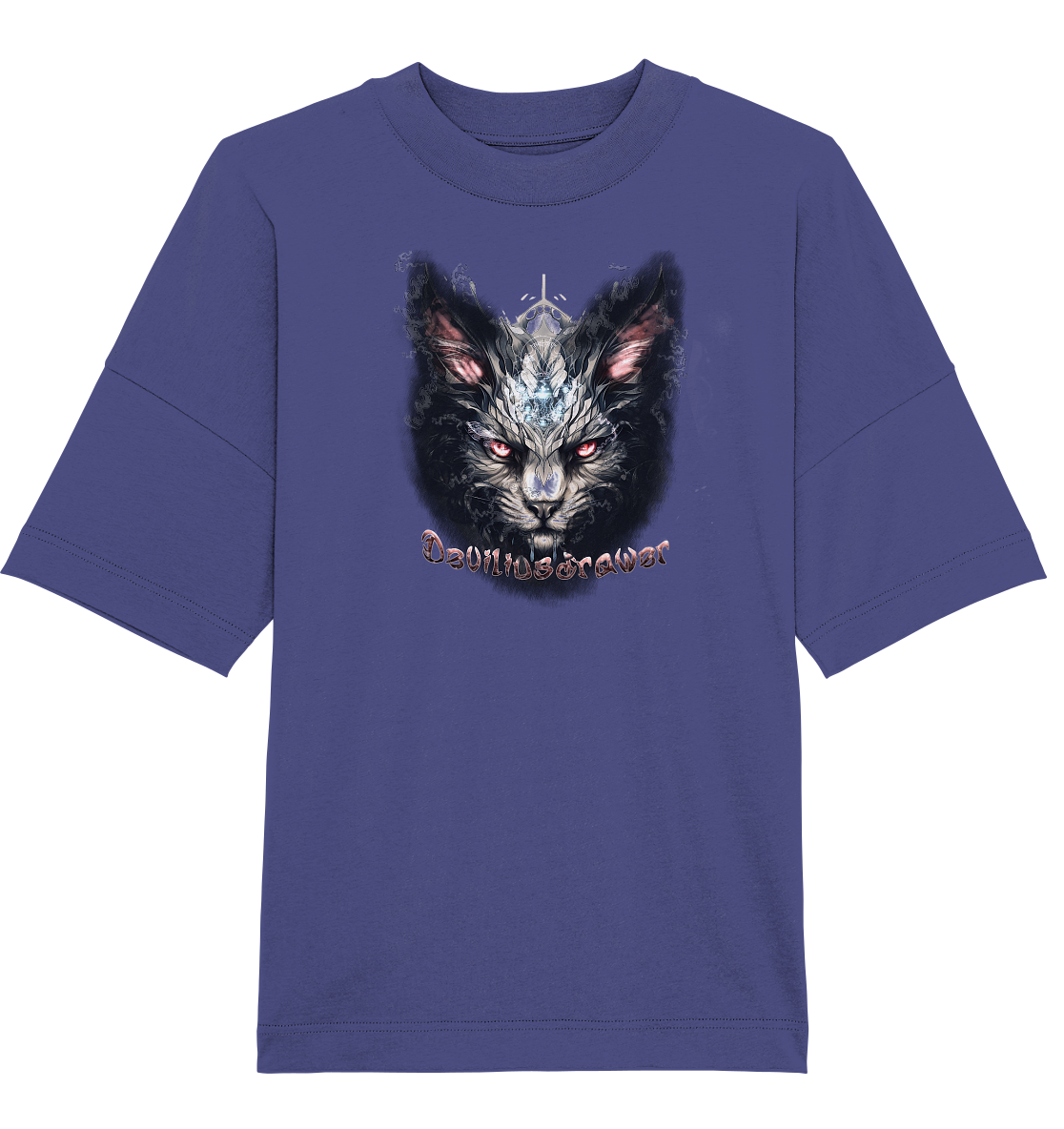Deviliusdrawer Myshtical Redeyed Cat - Organic Oversize Shirt
