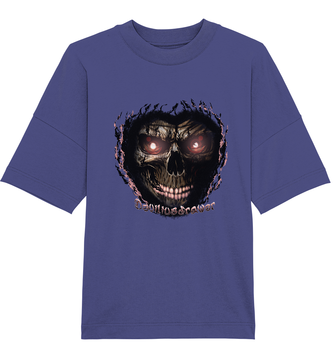 Deviliusdrawer Glow Skeleton - Organic Oversize Shirt