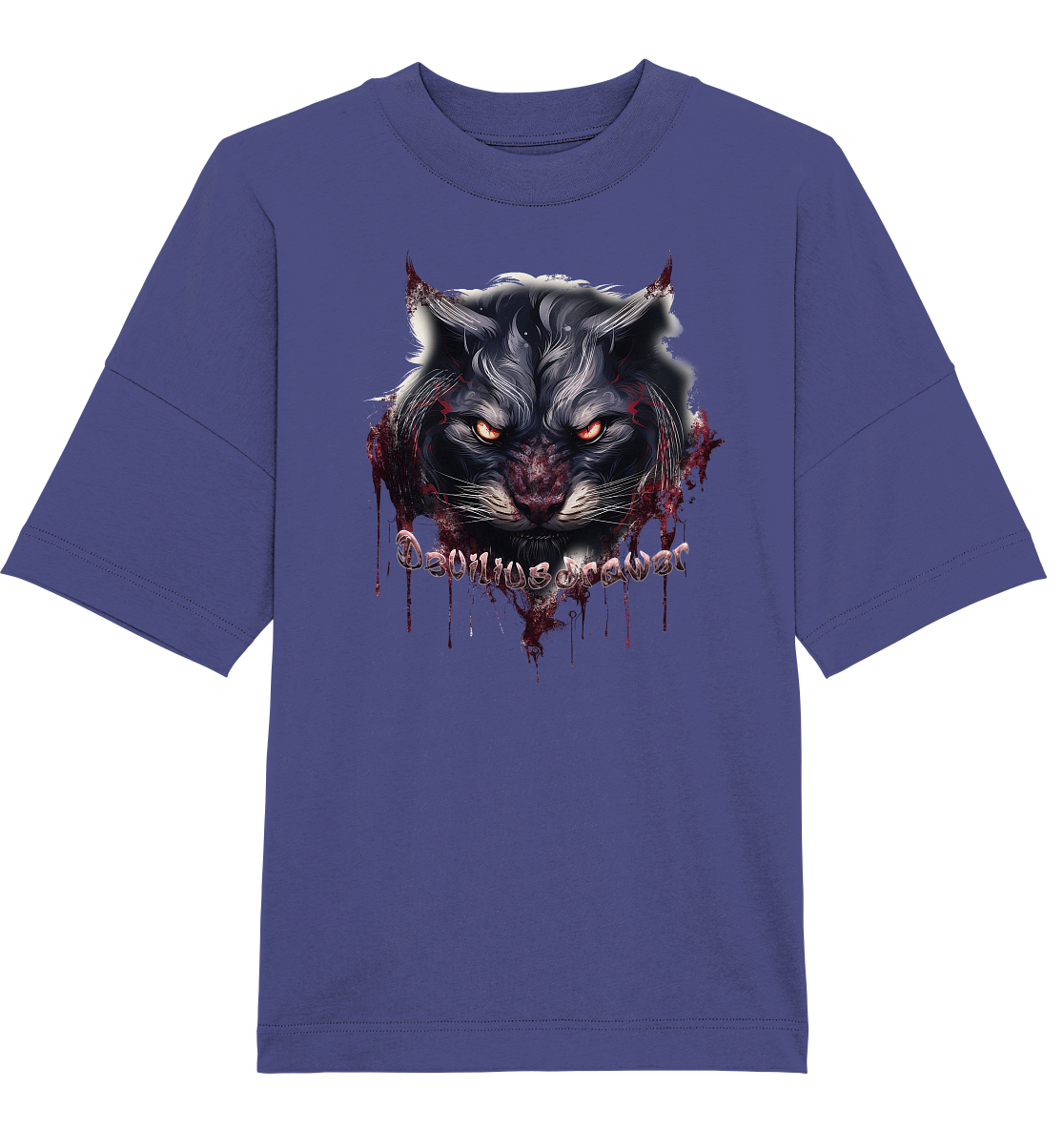 Deviliusdrawer Badass Cat - Organic Oversize Shirt