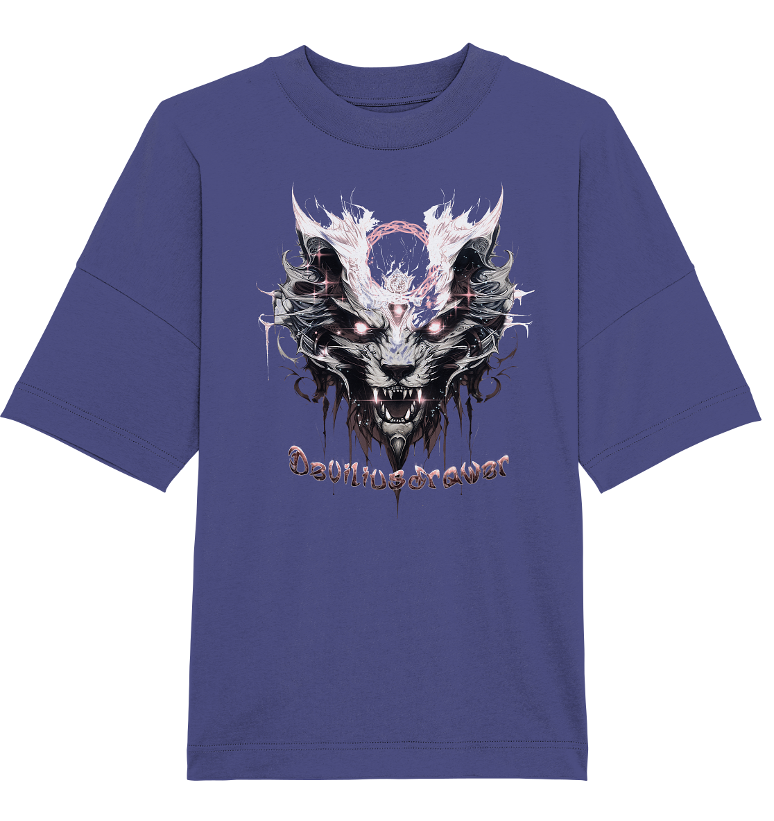 Deviliusdrawer Demonic Glow Cat - Organic Oversize Shirt