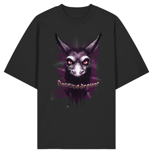 Deviliusdrawer Purple Donkey - Organic Oversize Shirt
