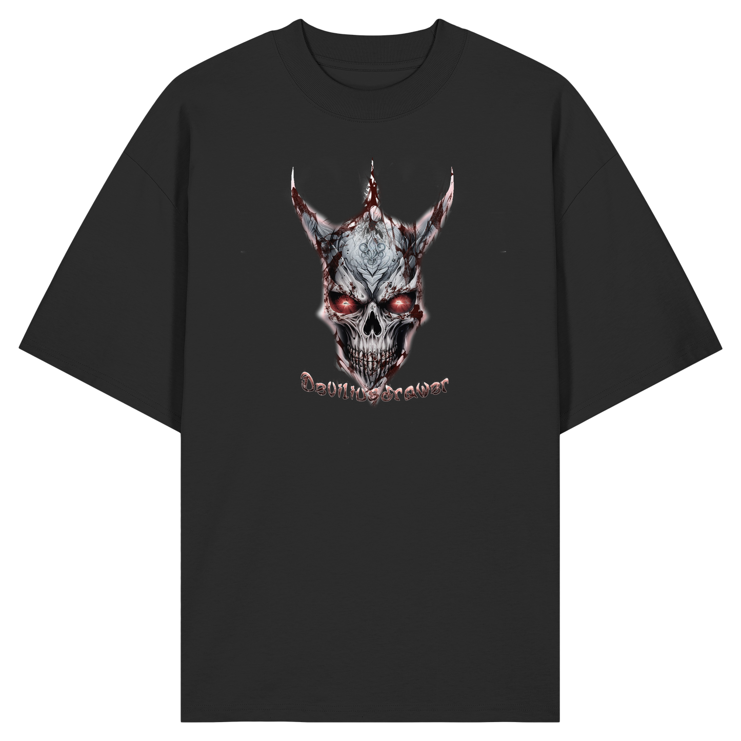 Deviliusdrawer Bloody Skeleton - Organic Oversize Shirt
