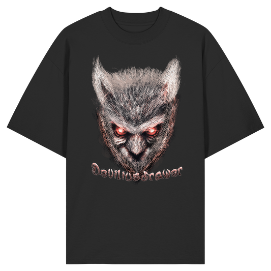 Deviliusdrawer Red Eyed Owl - Organic Oversize Shirt
