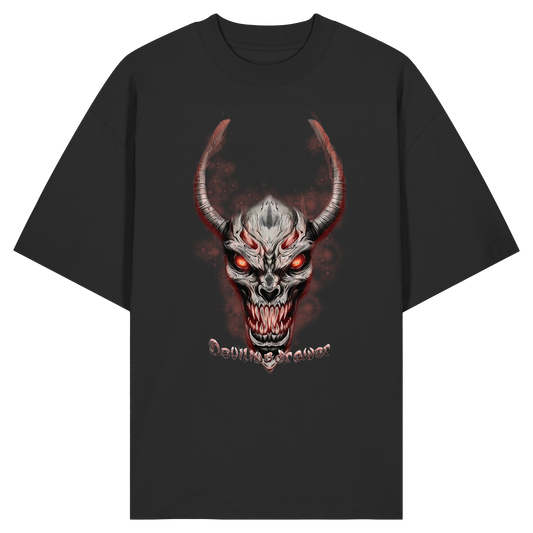 Deviliusdrawer Red Eyed Skeleton - Organic Oversize Shirt