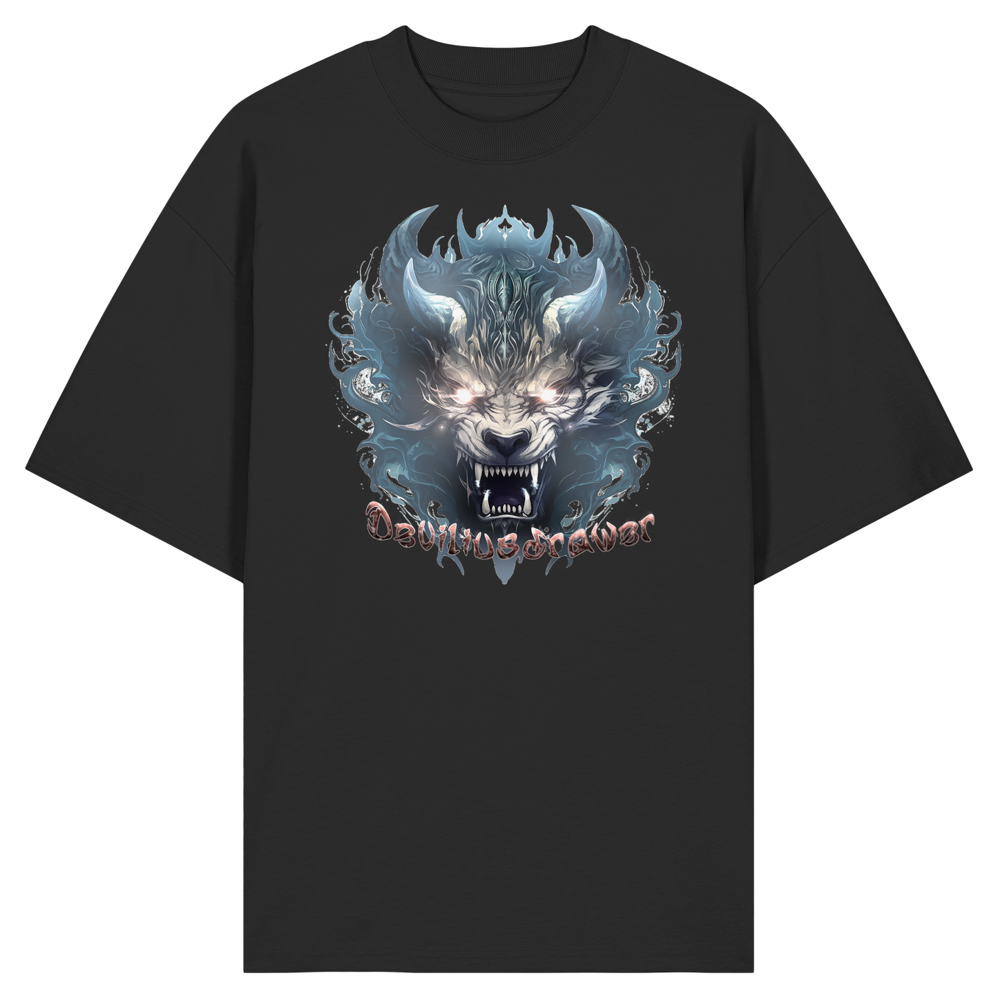 Deviliusdrawer Water Horn Tiger - Organic Oversize Shirt
