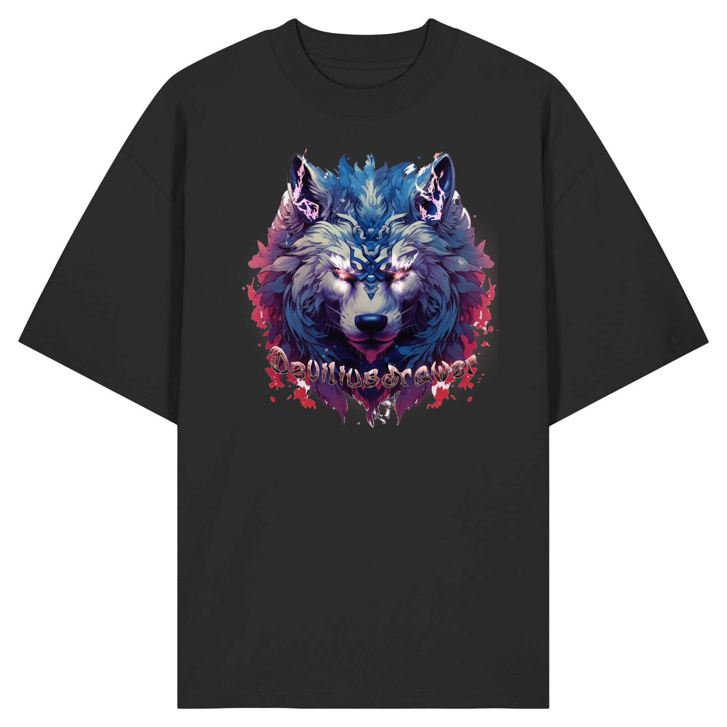 Deviliusdrawer Magic Wolf - Organic Oversize Shirt