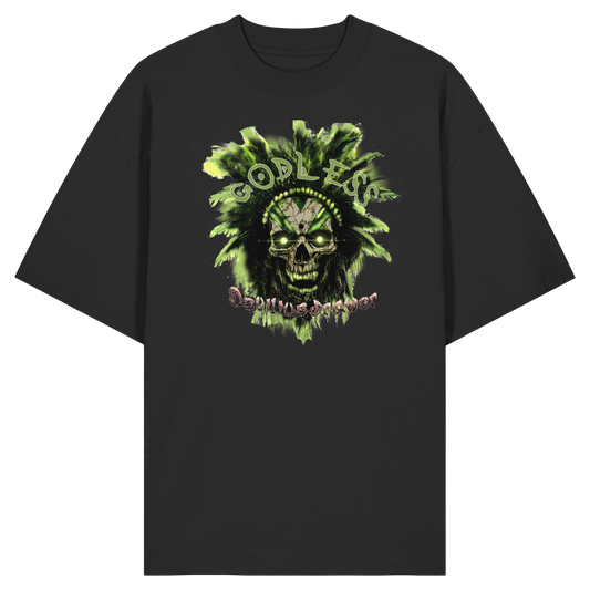Deviliusdrawer Godless Skull - Organic Oversize Shirt