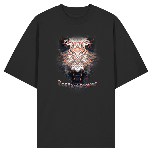 Deviliusdrawer Gold Metal Tiger - Organic Oversize Shirt