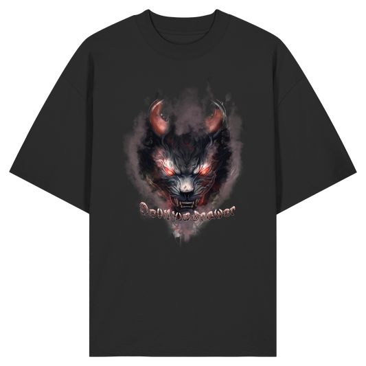 Deviliusdrawer Red Smoked Cat - Organic Oversize Shirt