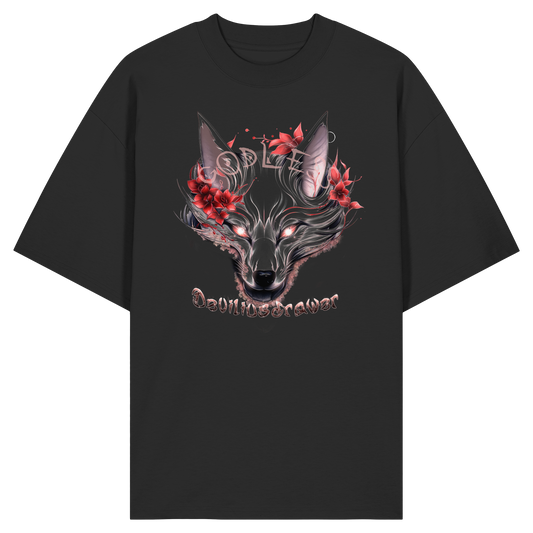 Deviliusdrawer Kitsune Wolf - Organic Oversize Shirt