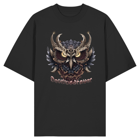 Deviliusdrawer Golden Owl - Organic Oversize Shirt