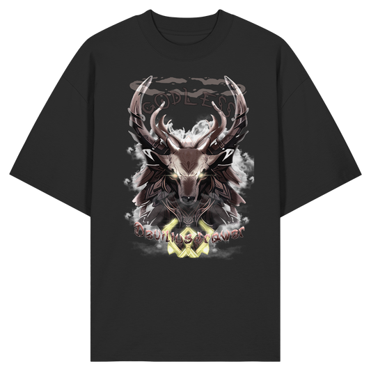 Deviliusdrawer Godless Deer - Organic Oversize Shirt