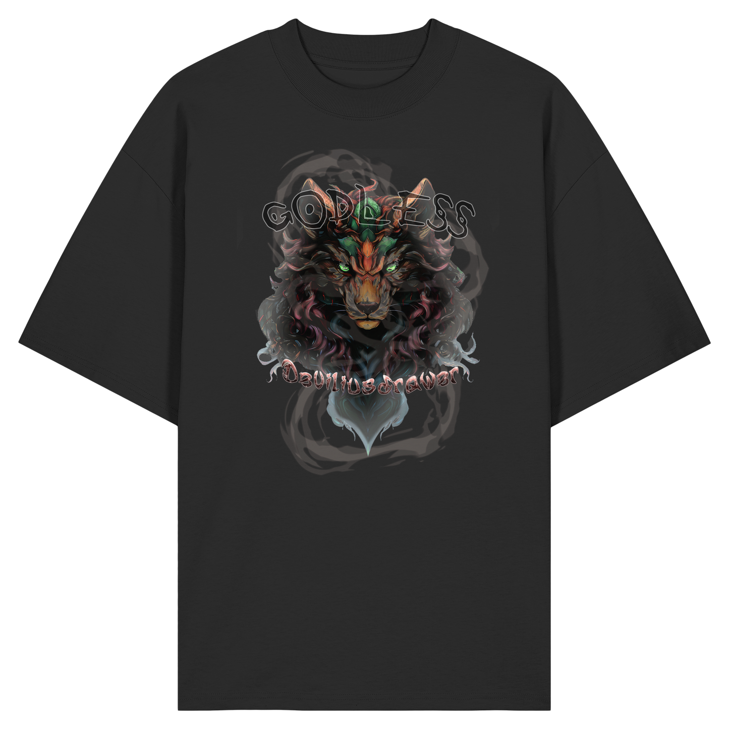 Deviliusdrawer Godless Wolf - Organic Oversize Shirt