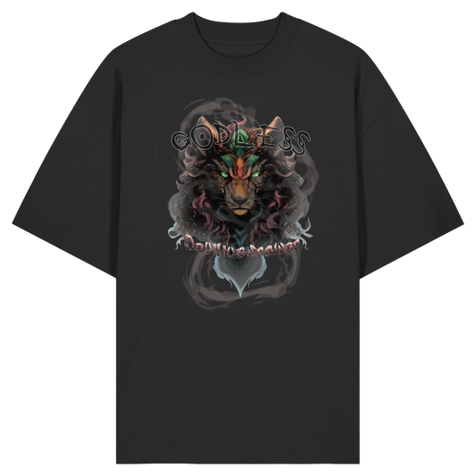 Deviliusdrawer Godless Wolf - Organic Oversize Shirt