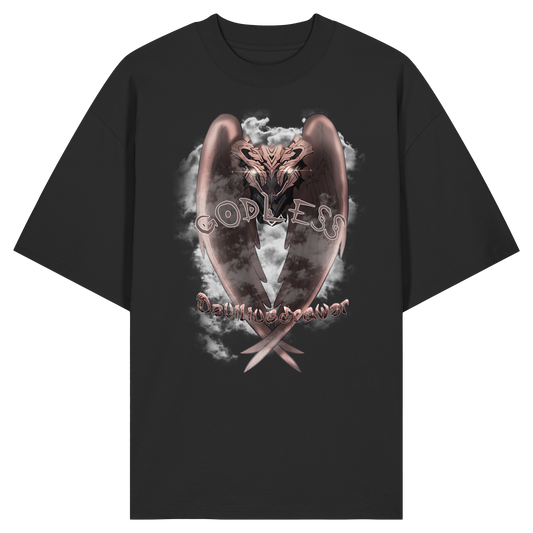 Deviliusdrawer Godless Owl - Organic Oversize Shirt