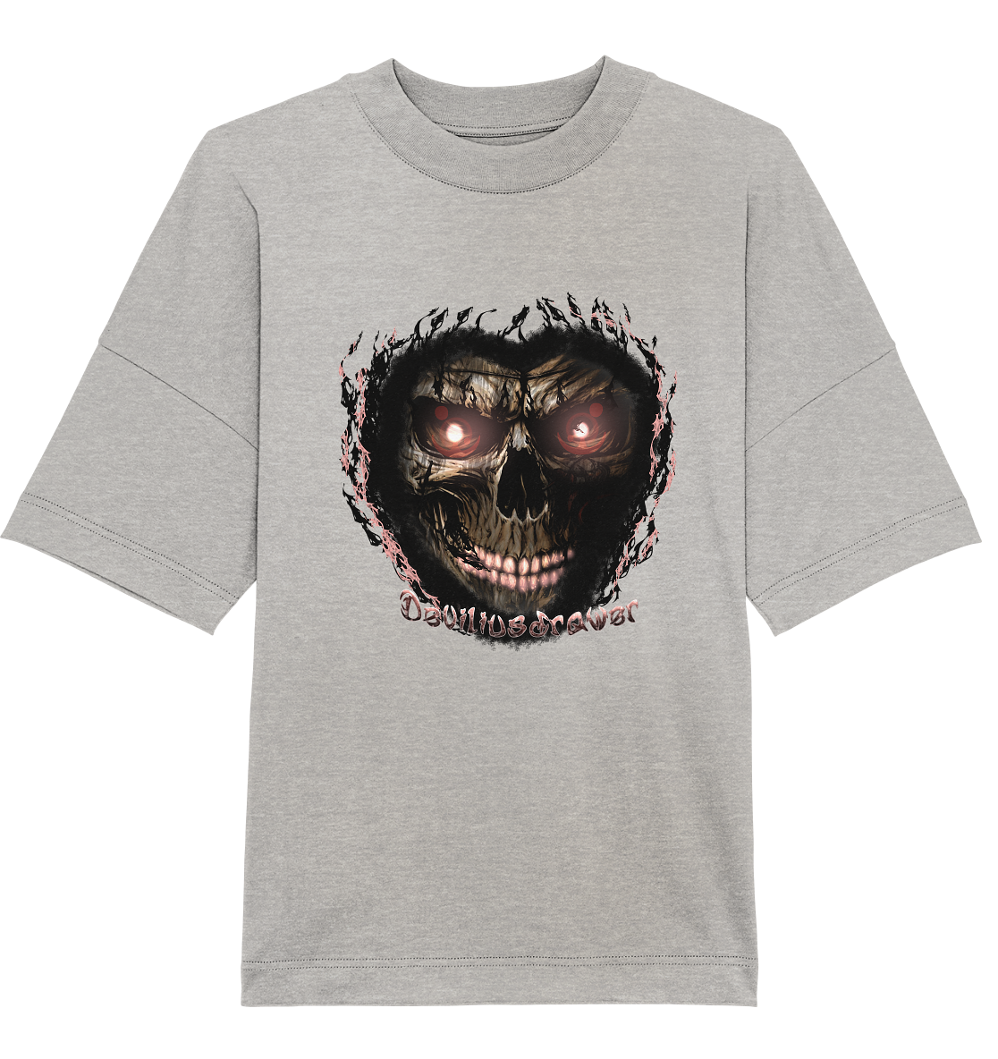Deviliusdrawer Glow Skeleton - Organic Oversize Shirt