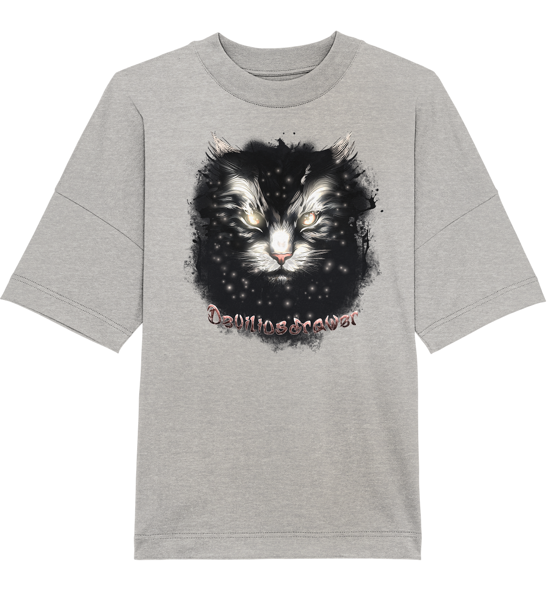 Deviliusdrawer Star Cat - Organic Oversize Shirt