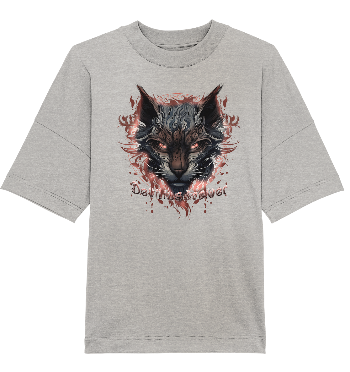 Deviliusdrawer Devil Cat - Organic Oversize Shirt