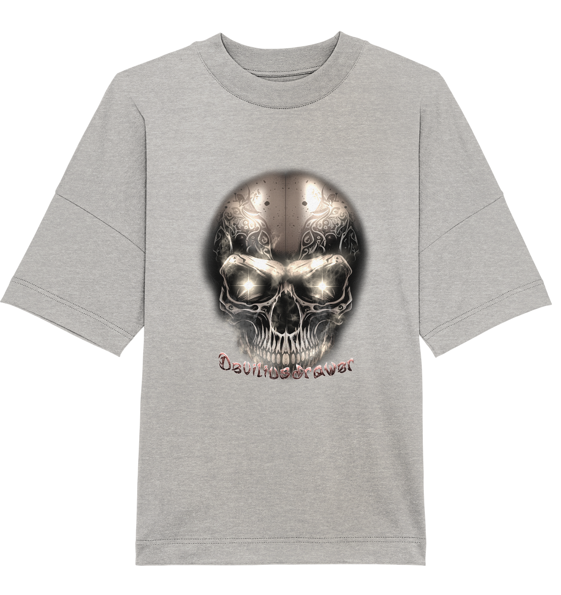 Deviliusdrawer Fire Skeleton Iron - Organic Oversize Shirt