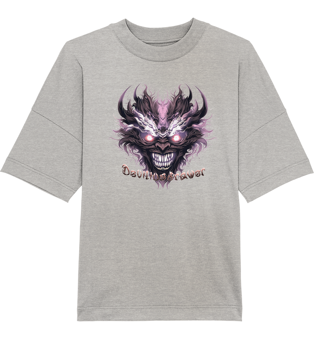 Deviliusdrawer Crazy Mask - Organic Oversize Shirt