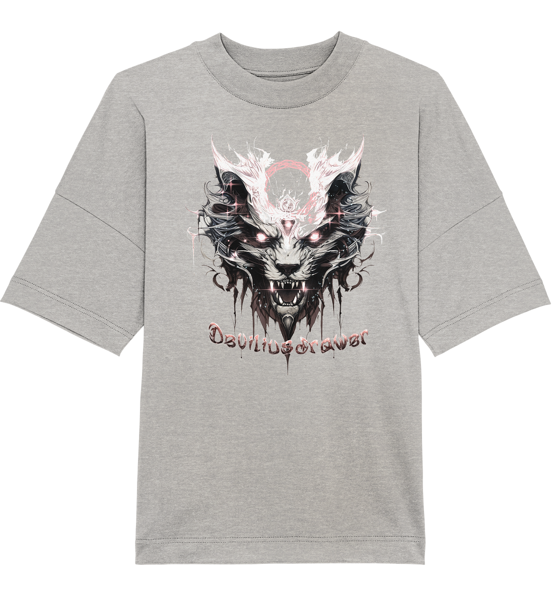 Deviliusdrawer Demonic Glow Cat - Organic Oversize Shirt