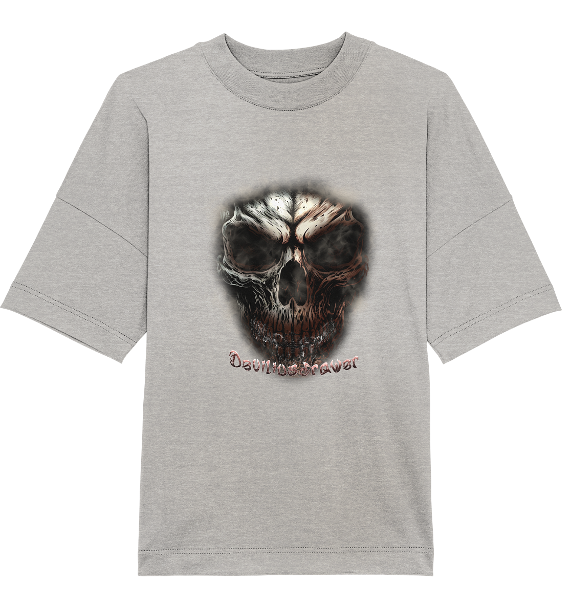 Deviliusdrawer Fire Skeleton - Organic Oversize Shirt