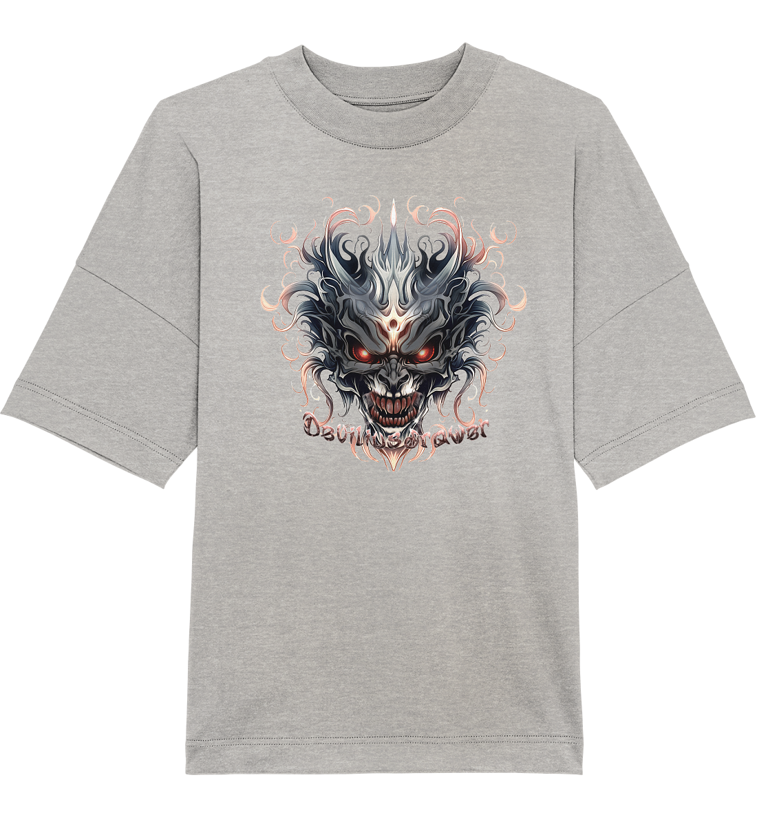Deviliusdrawer Demon Mask - Organic Oversize Shirt