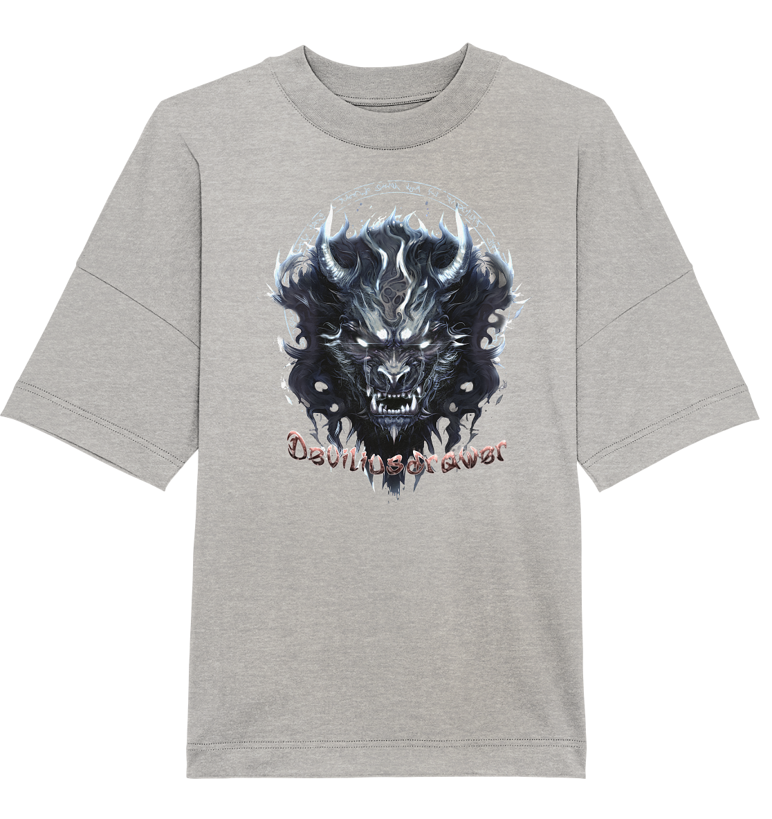 Deviliusdrawer Dark Wolf Mask - Organic Oversize Shirt