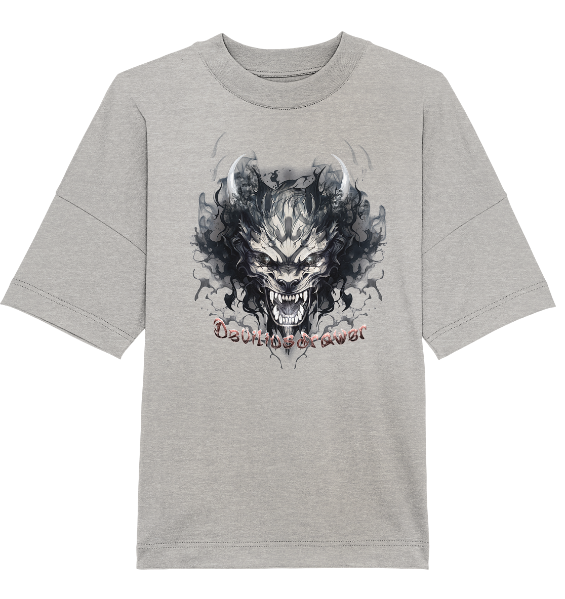 Deviliusdrawer Smoke Beast - Organic Oversize Shirt