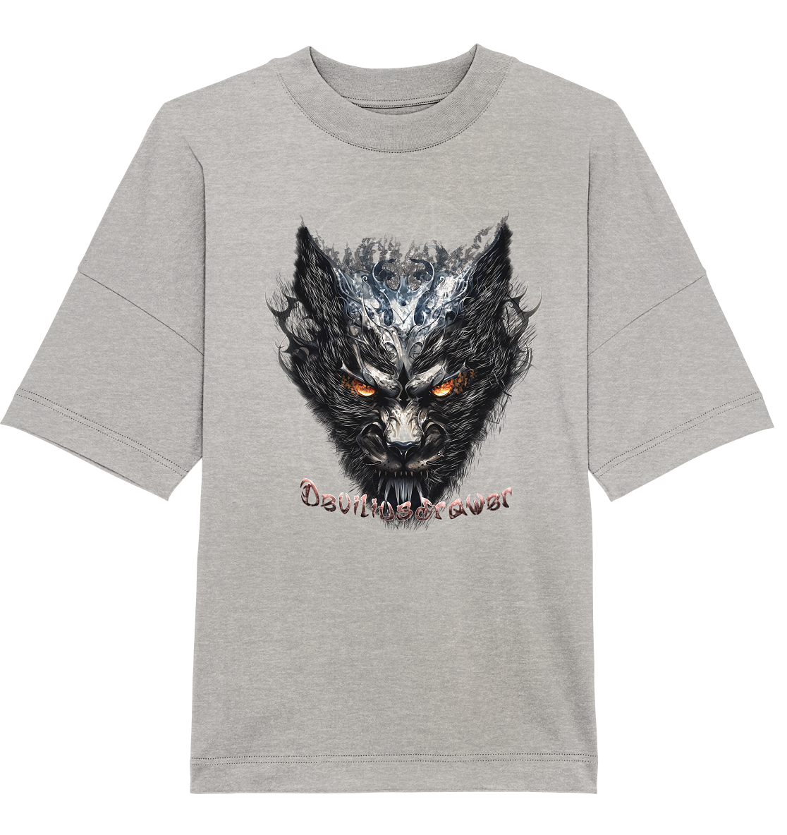 Deviliusdrawer Iron Cat - Organic Oversize Shirt