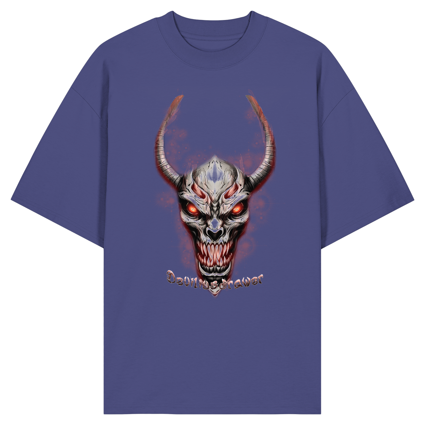 Deviliusdrawer Red Eyed Skeleton - Organic Oversize Shirt