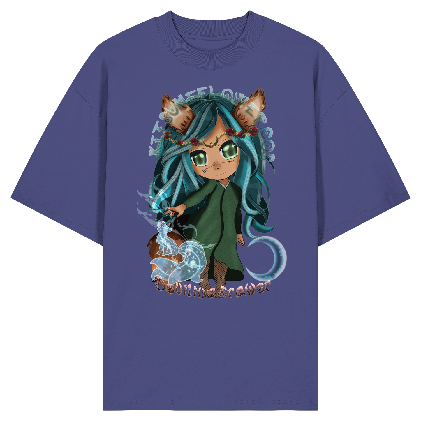 Deviliusdrawer Kitsuneflower - Organic Oversize Shirt