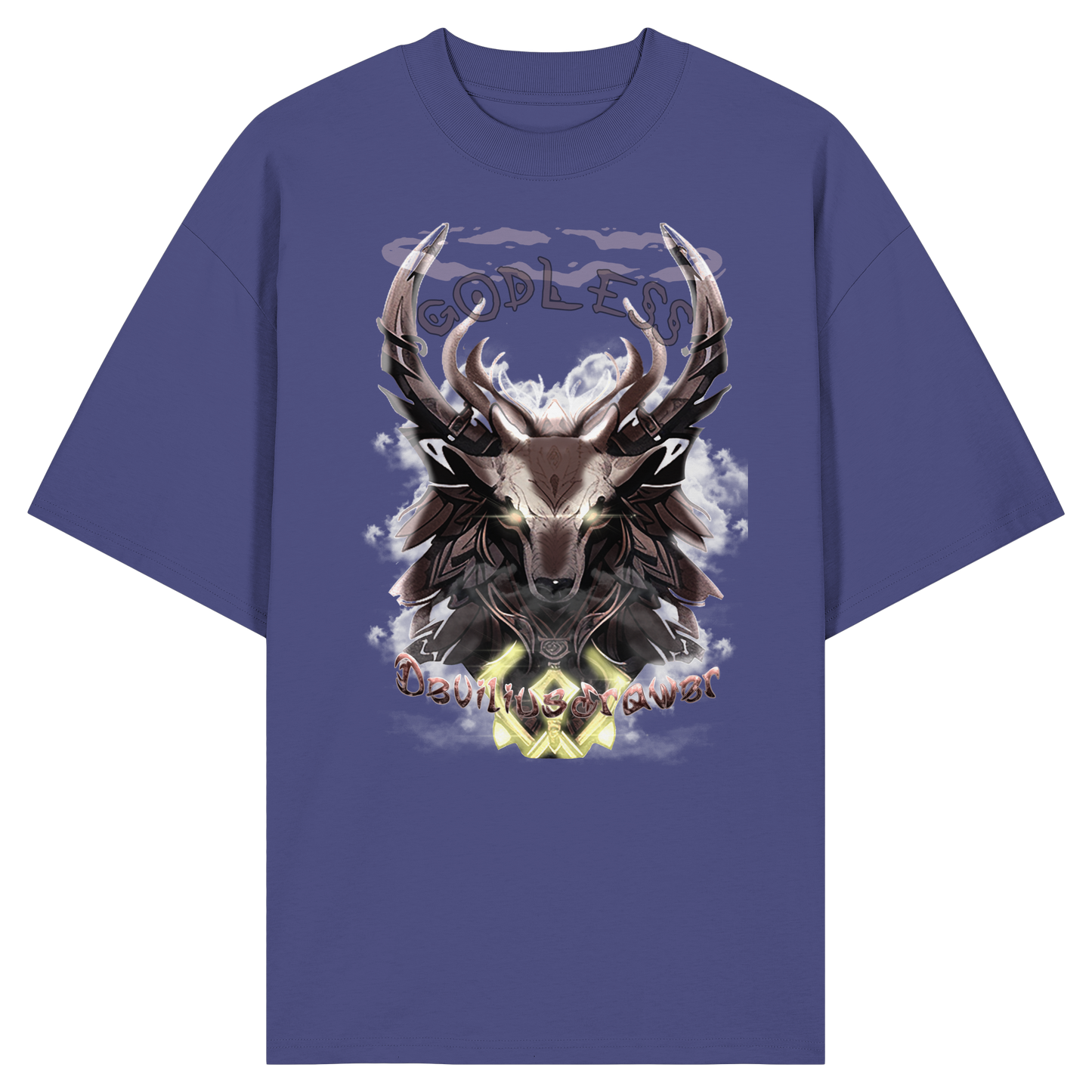 Deviliusdrawer Godless Deer - Organic Oversize Shirt