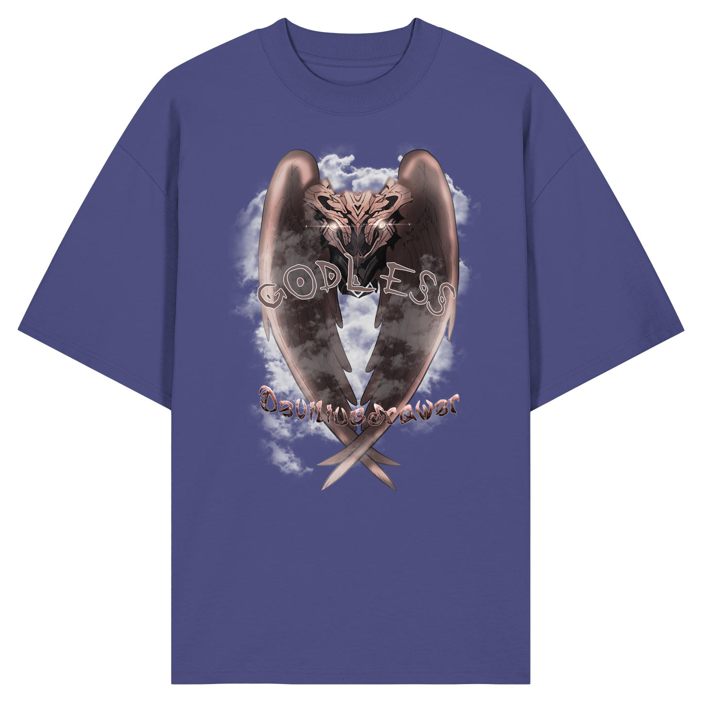 Deviliusdrawer Godless Owl - Organic Oversize Shirt